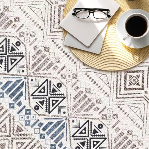 stusgo 160x230cm Vintage Carpet Mat for Bedroom Kitchen Living Room, Non-Slip Washable Rugs Vintage Carpet Mat Indoor Rugs Modern Soft Abstract Rugs Home Decor