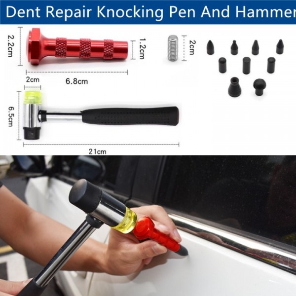 stusgo 85PCS Auto Body Dent Puller Kit, Car Dent Removal Repair Tool Kit with Dent Puller, Suction Cup, Slide Hammer T Bar, and Glue Gun for Dent Removal