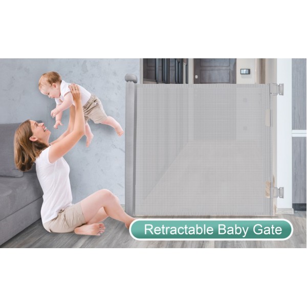 stusgo Retractable Baby Gate 33"x71"- Sa...