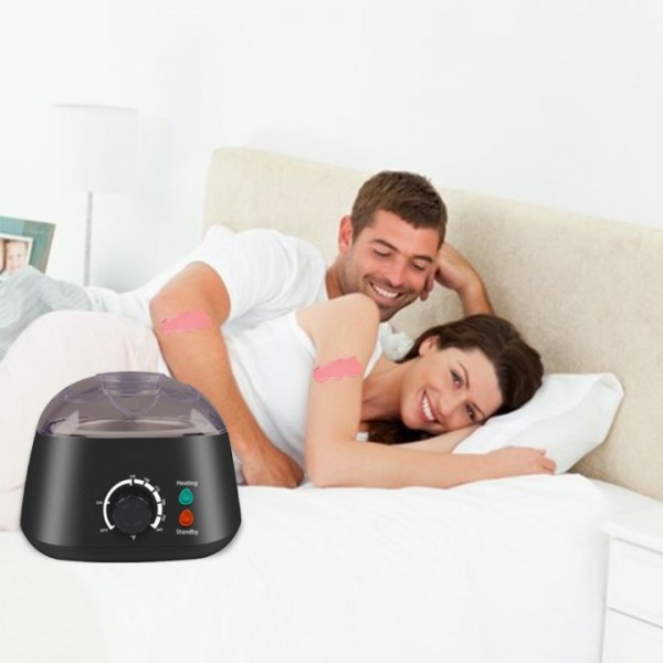 stusgo Black Wax Melt Warmer Kit for Women Men Hair Removal,Waxing Kit with Wax Beans