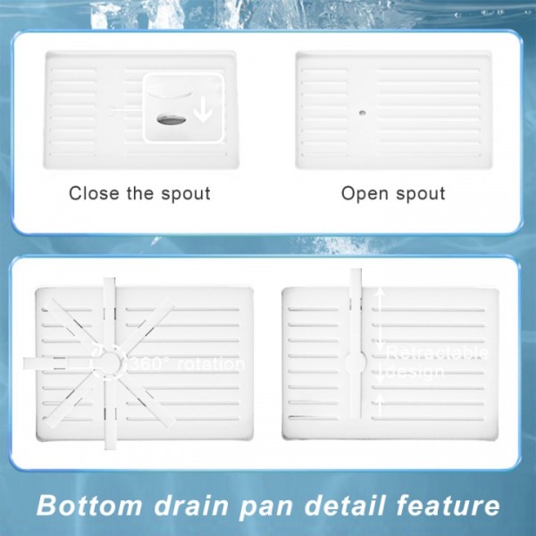 stusgo Foldable Over The Sink Dish Drying Rack with Drainage,Stainless Steel Large Multifunctional Dish Racks,Rustproof Dish Rack for Kitchen Counter Organization 2 Tier White