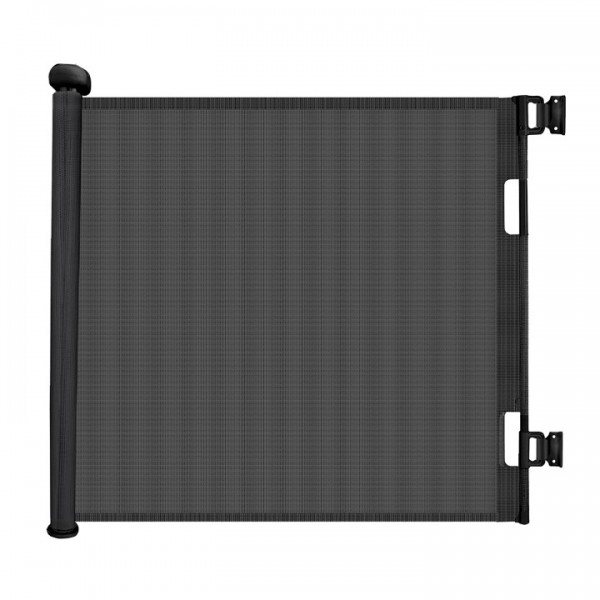 stusgo Retractable Baby Gate 33"x55"- Safety Mesh Baby Gate/Dog Gate, 33inch Tall and Extends up to 55inch Wide for Stairs, Doorways, Hallways, Banisters Indoor and Outdoor (Black)