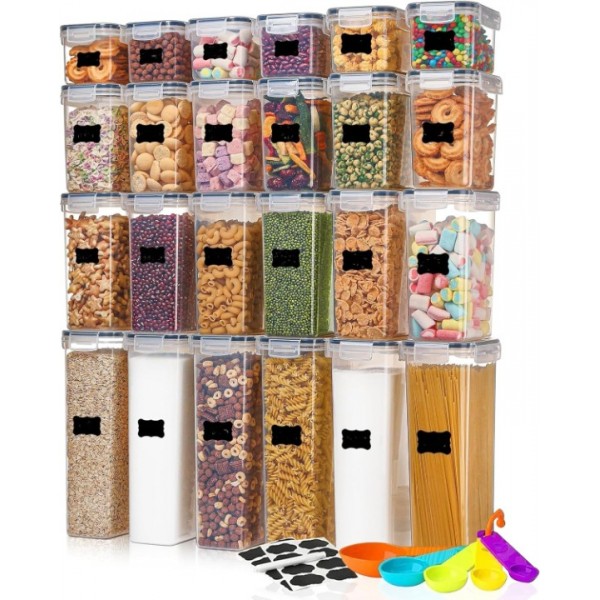 stusgo 24 Pack Airtight Food Storage Containers wi...