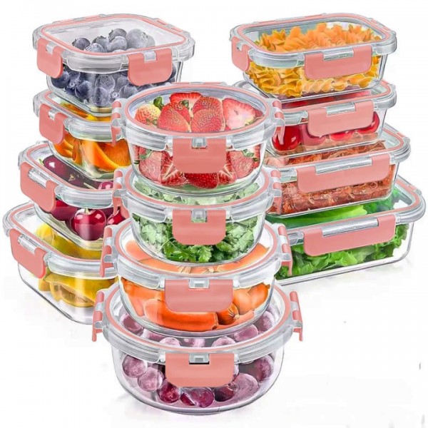 stusgo 24 Pack Glass Food Storage Containers with ...