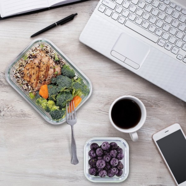 stusgo 30 Pack Glass Food Storage Containers with Lids, Airtight Leak Glass Meal Prep Glass Containers, 3 Size Lunch Glass Containers, BPA Free，Reusable for Kitchen Organization (15 pcs Black)