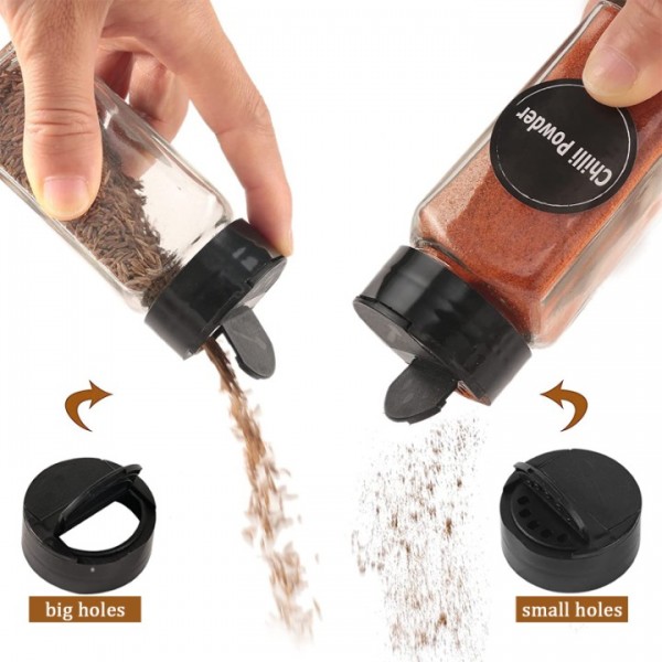 Stusgo 24-Count Clear Glass Airtight Food Storage Jars