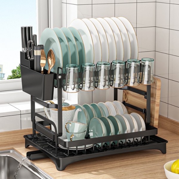 stusgo Foldable Over The Sink Dish Drying Rack wit...