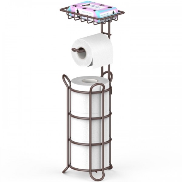 stusgo Upgraded Toilet Paper Holder Free Standing,...