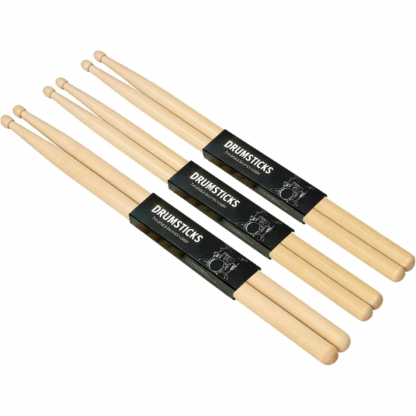 stusgo7A Drum Sticks, 3-Pair Oak Wood Professional...