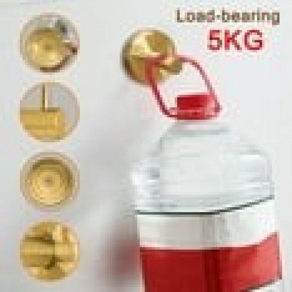 stusgo 4 Pack Towel Hooks Suction Cup Hooks for Bathroom Rustproof No Drill Hooks(Gold)