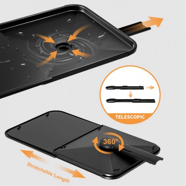 stusgo Retractable Over The Sink Dish Drying Rack with Drainage, Stainless Steel Large Multi-Functional Cutlery Rack, Kitchen Counter Organized Single-Layer Black Rust-Proof Cutlery Rack