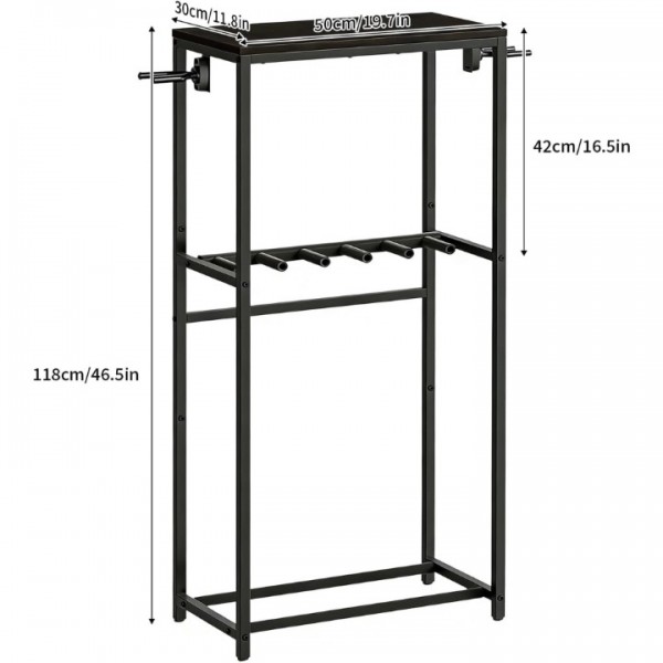 stusgo Multi Guitar Stand,Multiple Guitar Rack Holder for 7 Guitars,Guitars Display Rack with 2 Guitar Holders for Home,Stage,Studio, Black
