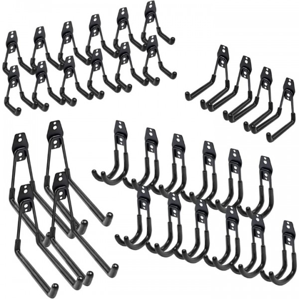 stusgo 32 Pack Garage Hooks Heavy Duty(black)