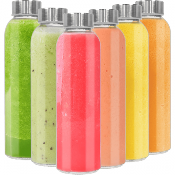 Glass Water Bottle Set of 6