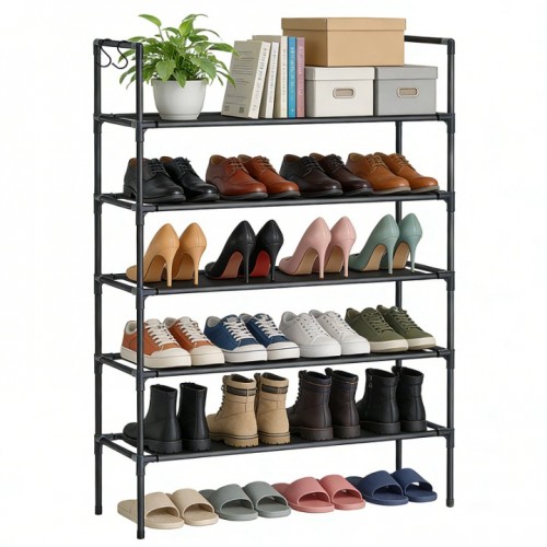 stusgo Shoe Rack for Closet, 5 Tier Shoe Organizer...