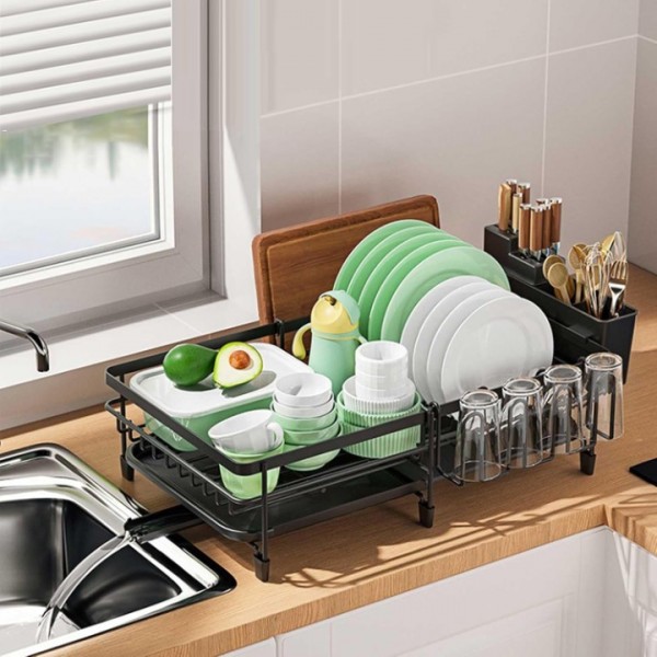 stusgo Retractable Over The Sink Dish Drying Rack ...