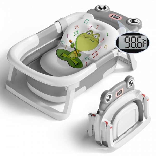stusgo Collapsible Baby Bathtub, Plastic Frog Baby...